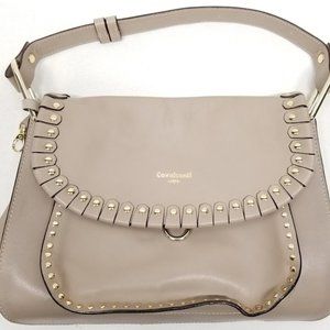 Cavalcanti Beige Leather Italian Shoulder Bag